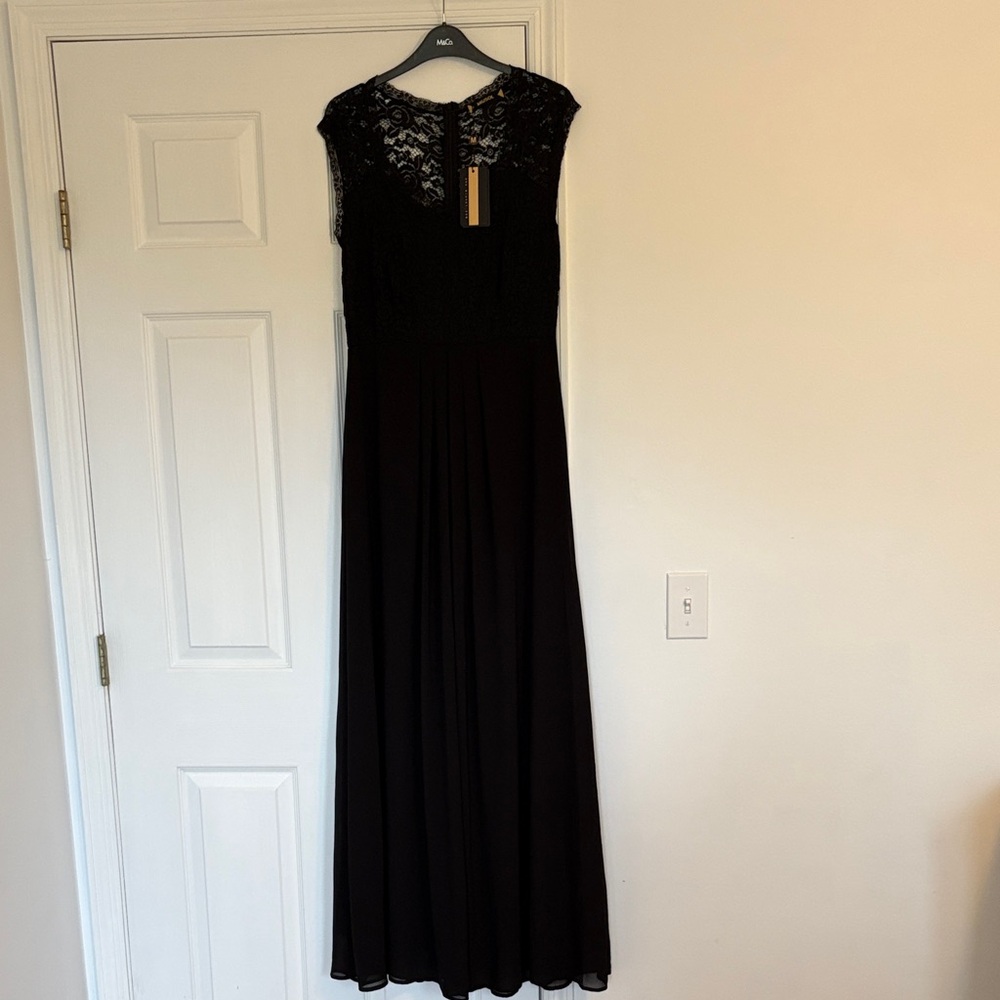 Miusol Black Lace Bodice Maxi Dress